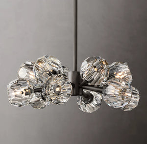 BOULE DE CRISTAL CLEAR GLASS ROUND CHANDELIER 24"