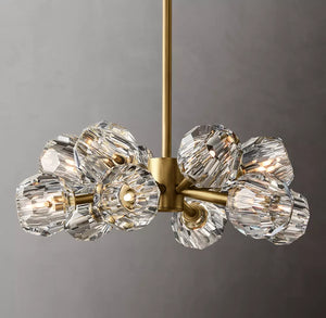 BOULE DE CRISTAL CLEAR GLASS ROUND CHANDELIER 24"