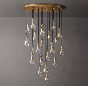 RAIN ROUND CHANDELIER 47"