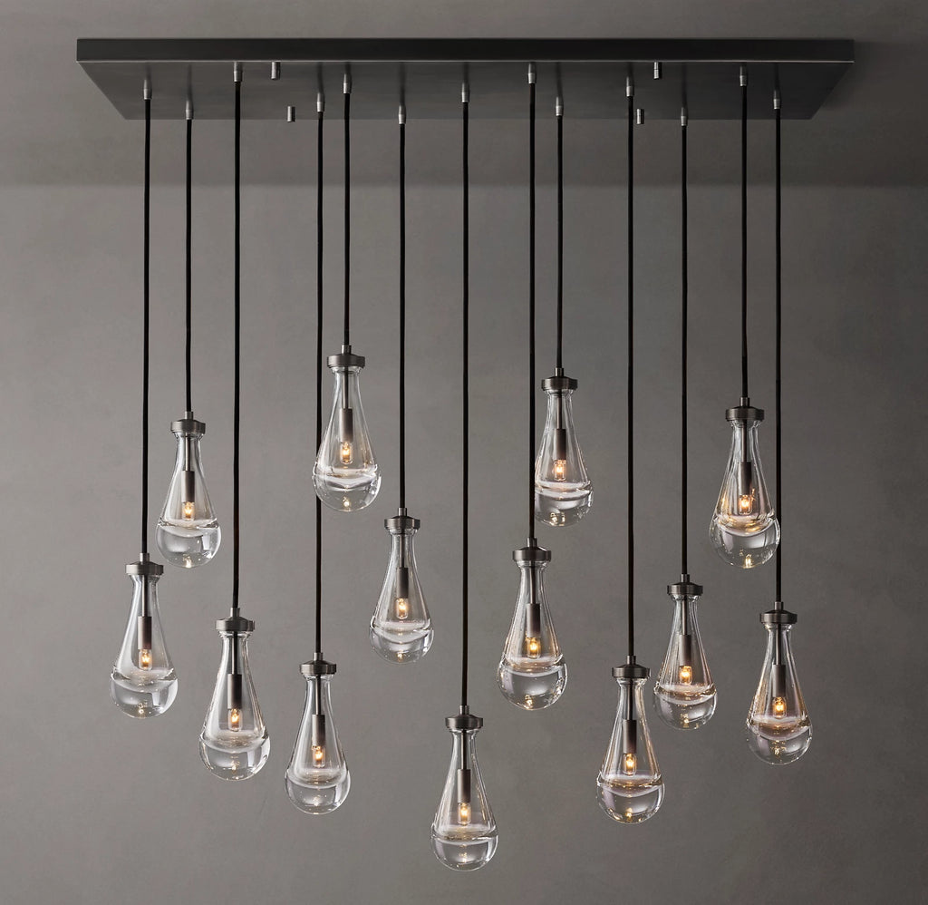 RAIN RECTANGULAR CHANDELIER 54"