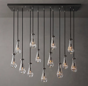 RAIN RECTANGULAR CHANDELIER 54"