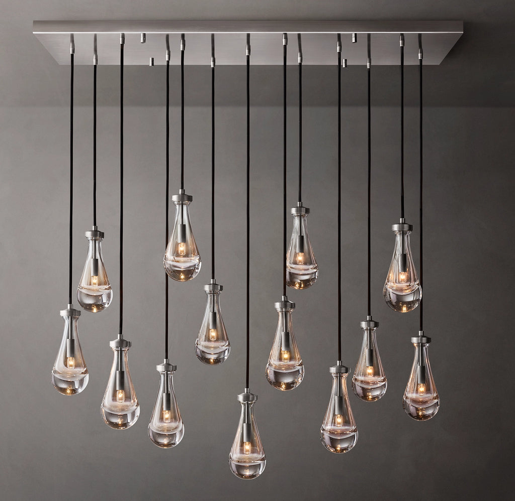 RAIN RECTANGULAR CHANDELIER 54"