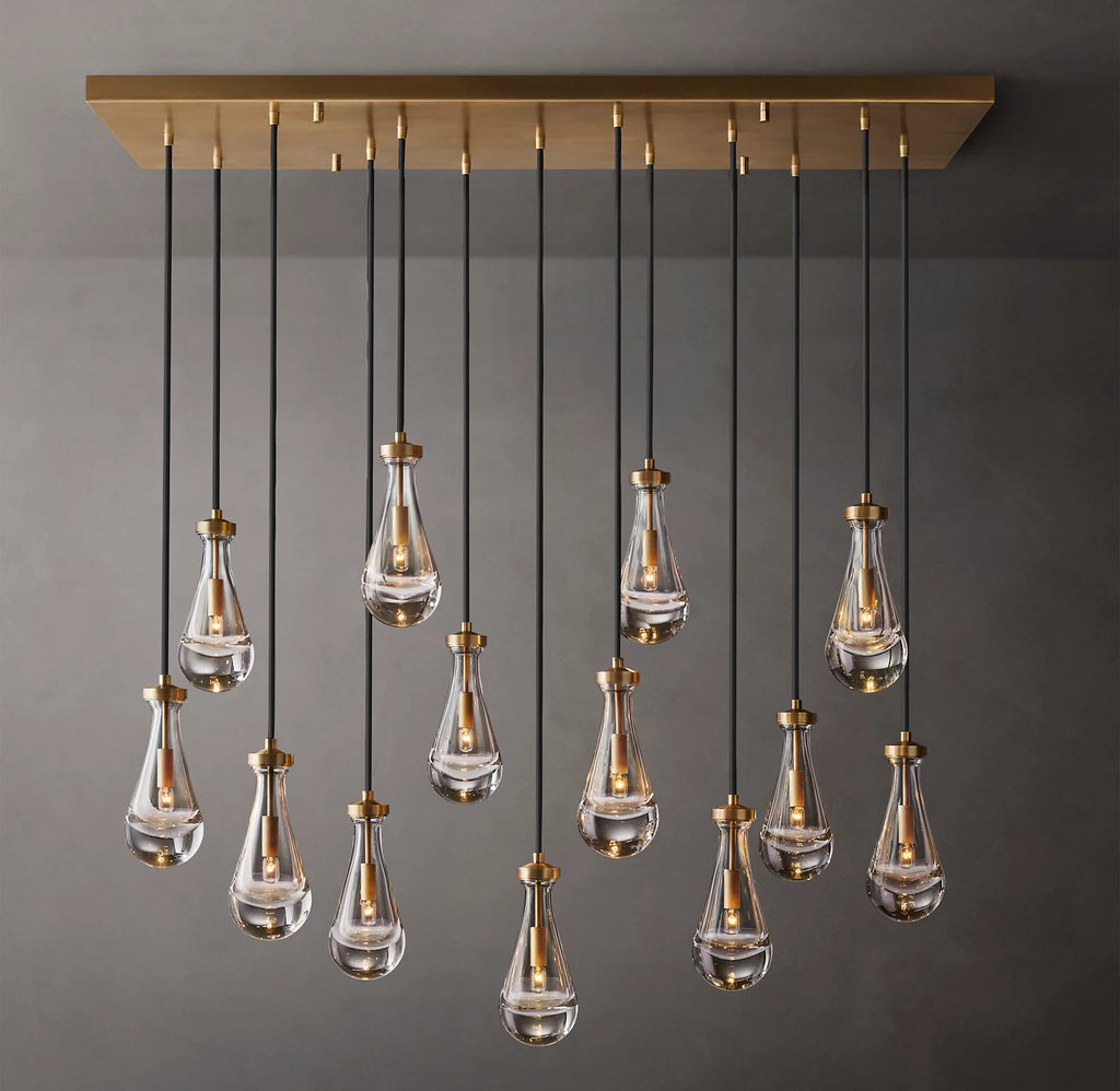RAIN RECTANGULAR CHANDELIER 54"