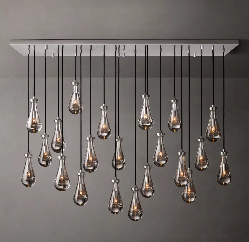 RAIN RECTANGULAR CHANDELIER 72"