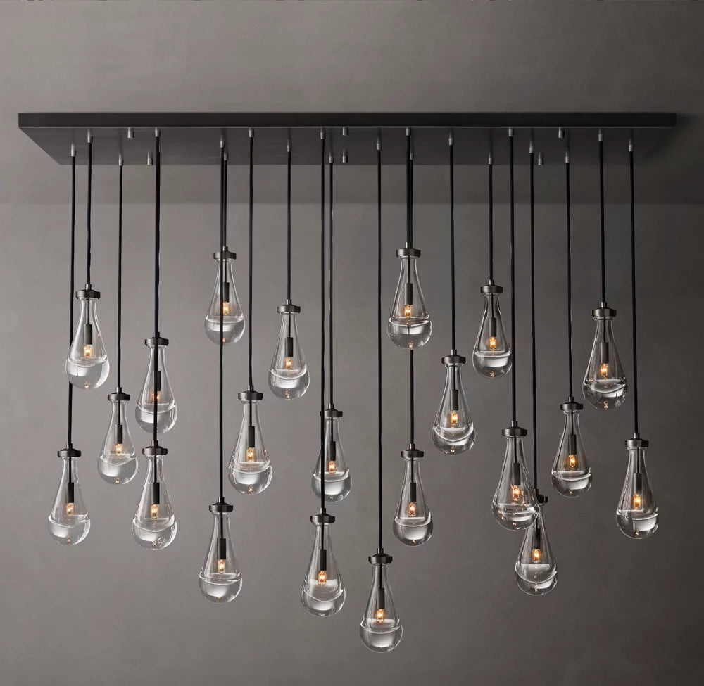 RAIN RECTANGULAR CHANDELIER 72"
