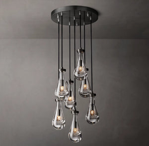 RAIN ROUND CHANDELIER 18"