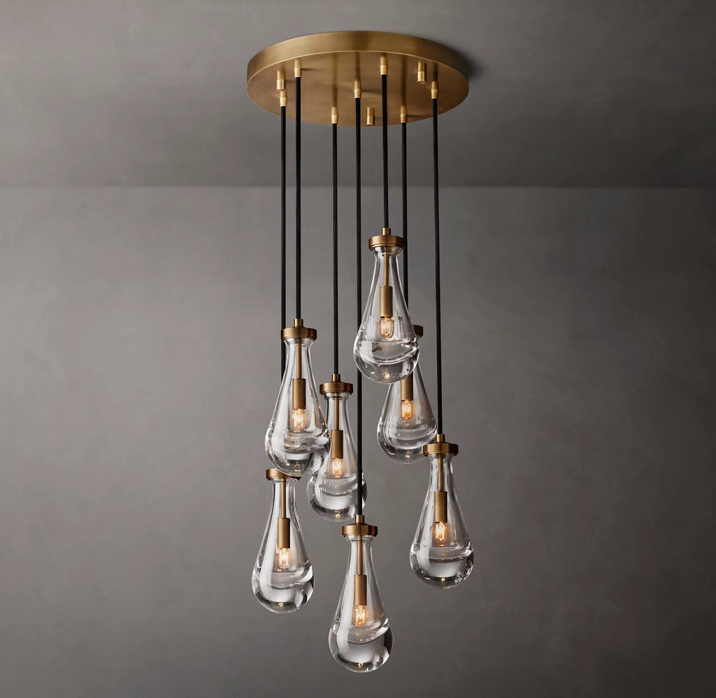 RAIN ROUND CHANDELIER 18"