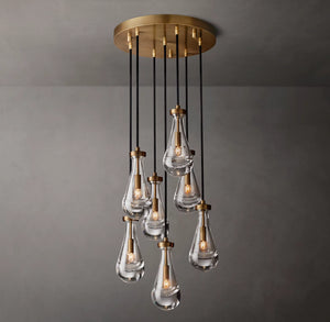 RAIN ROUND CHANDELIER 18"