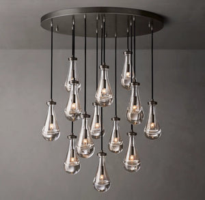RAIN ROUND CHANDELIER 36"