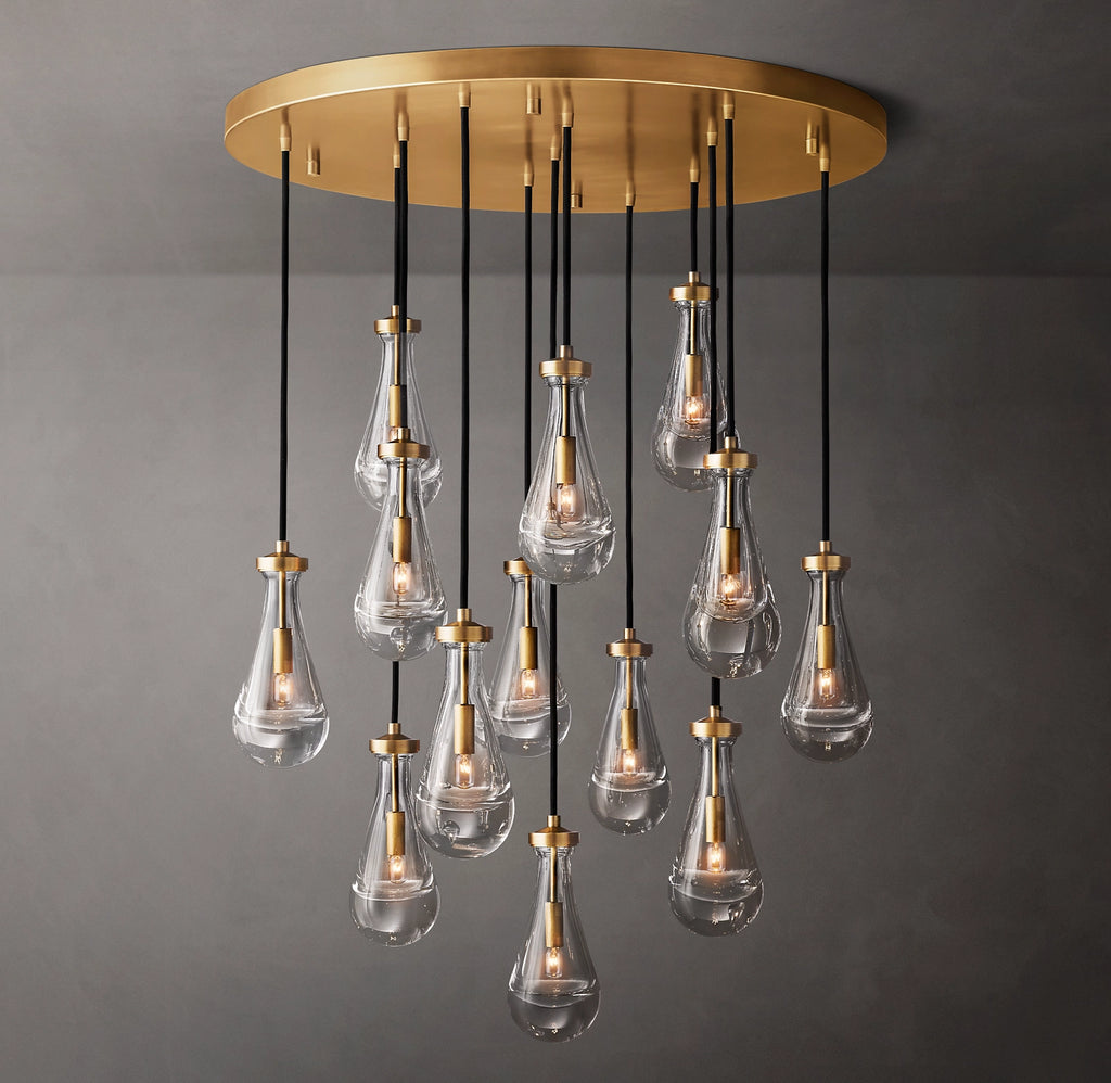 RAIN ROUND CHANDELIER 36"