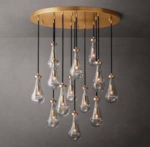 RAIN ROUND CHANDELIER 36"