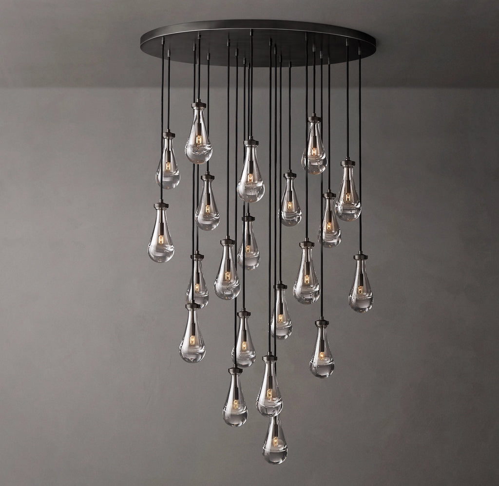 RAIN ROUND CHANDELIER 47"