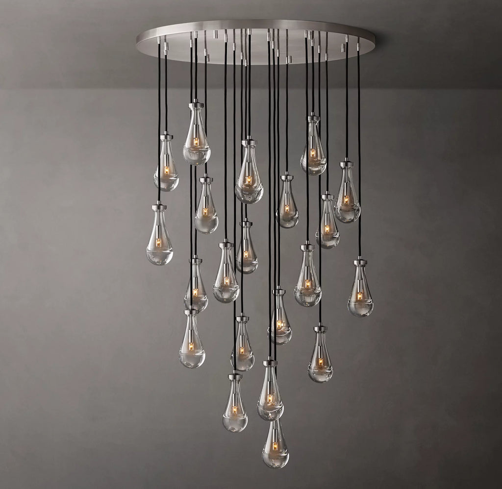 RAIN ROUND CHANDELIER 47"