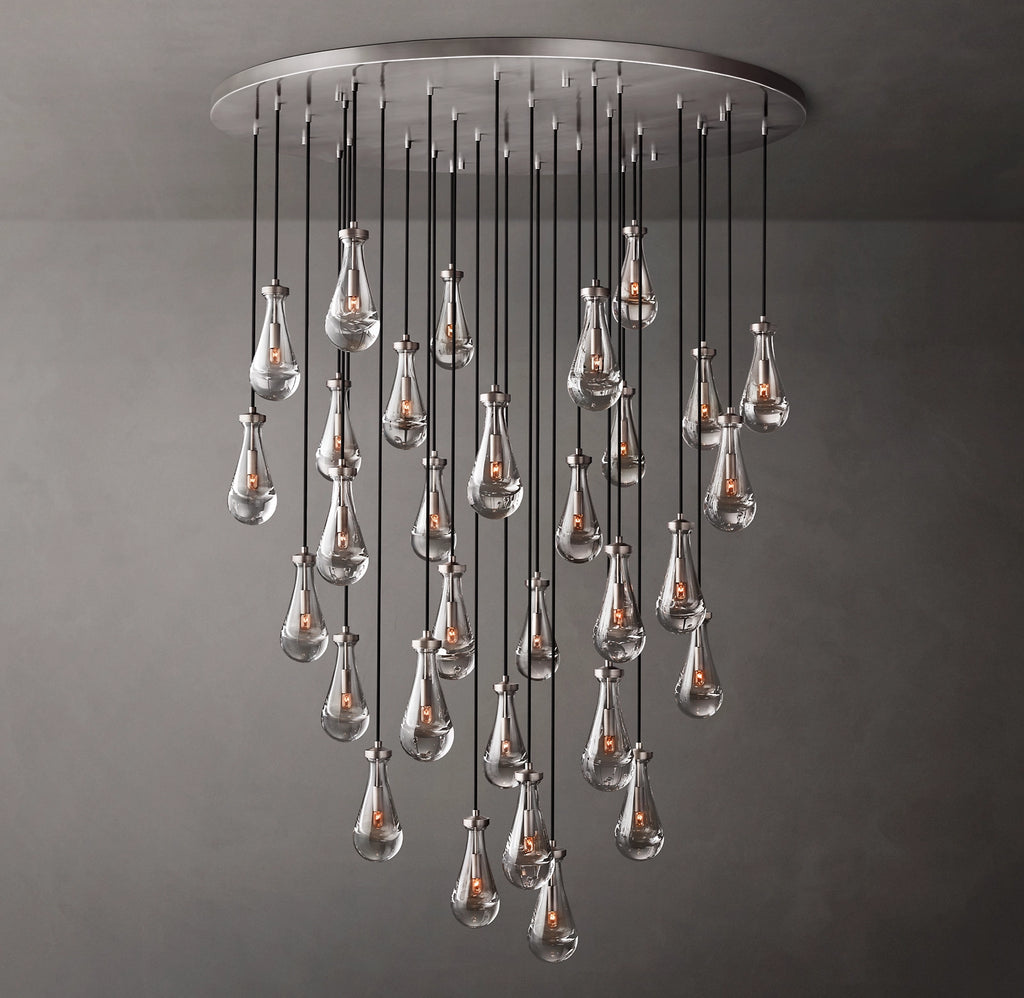 RAIN ROUND CHANDELIER 60"