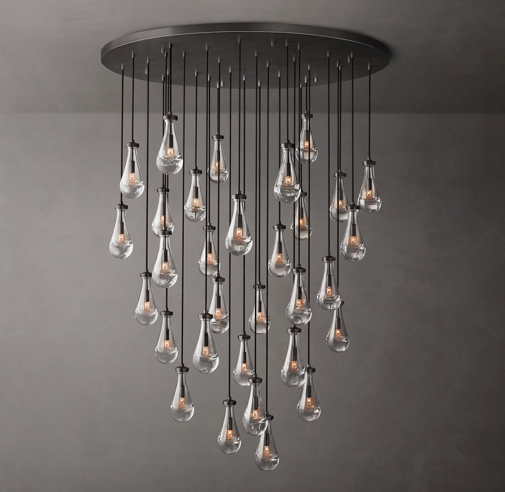 RAIN ROUND CHANDELIER 60"