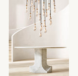 RAIN ROUND CHANDELIER 47"