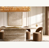 CHIARA CLEAR GLASS RECTANGULAR CHANDELIER 74"