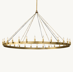 CAMINO VINTAGE CANDELABRA ROUND CHANDELIER 63"