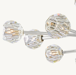 BOULE DE CRISTAL CLEAR GLASS OVAL CHANDELIER 72"