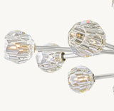 BOULE DE CRISTAL CLEAR GLASS OVAL CHANDELIER 72"