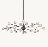 BOULE DE CRISTAL CLEAR GLASS OVAL CHANDELIER 72"