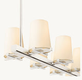 PAUILLAC FABRIC SHADE LINEAR CHANDELIER 49"