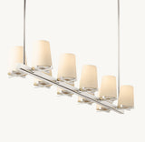 PAUILLAC FABRIC SHADE LINEAR CHANDELIER 49"