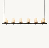 PAUILLAC FABRIC SHADE LINEAR CHANDELIER 60"