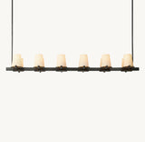 PAUILLAC FABRIC SHADE LINEAR CHANDELIER 60"