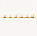 PAUILLAC FABRIC SHADE LINEAR CHANDELIER 60"