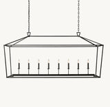 19TH C. ENGLISH OPENWORK RECTANGULAR CHANDELIER 72"