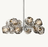 BOULE DE CRISTAL SMOKE GLASS ROUND CHANDELIER 24"