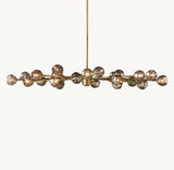 BOULE DE CRISTAL SMOKE GLASS OVAL CHANDELIER 72"