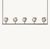 BOULE DE CRISTAL SMOKE GLASS LINEAR CHANDELIER 48"