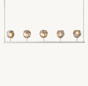 BOULE DE CRISTAL SMOKE GLASS LINEAR CHANDELIER 48"