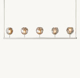BOULE DE CRISTAL SMOKE GLASS LINEAR CHANDELIER 48"