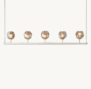 BOULE DE CRISTAL SMOKE GLASS LINEAR CHANDELIER 48"