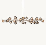 BOULE DE CRISTAL SMOKE GLASS OVAL CHANDELIER 72"
