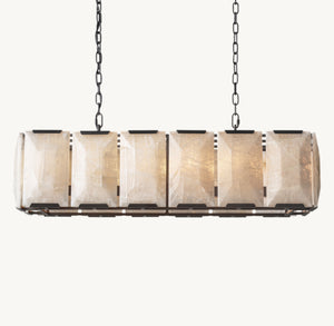HARLOW CALCITE RECTANGULAR CHANDELIER 42"