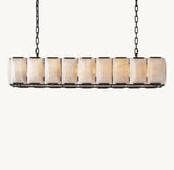 HARLOW CALCITE RECTANGULAR CHANDELIER 62"