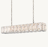 HARLOW CRYSTAL RECTANGULAR CHANDELIER 74"