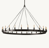 CAMINO VINTAGE CANDELABRA ROUND CHANDELIER 50"