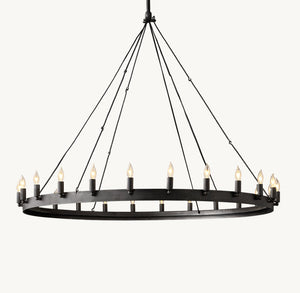 CAMINO VINTAGE CANDELABRA ROUND CHANDELIER 50"