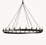 CAMINO VINTAGE CANDELABRA ROUND CHANDELIER 50"
