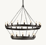 CAMINO VINTAGE CANDELABRA TWO-TIER CHANDELIER 38