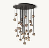 BOULE DE CRISTAL SMOKE GLASS ROUND CLUSTER CHANDELIER 40