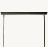 CHIARA SMOKE GLASS TIERED RECTANGULAR CHANDELIER 74"
