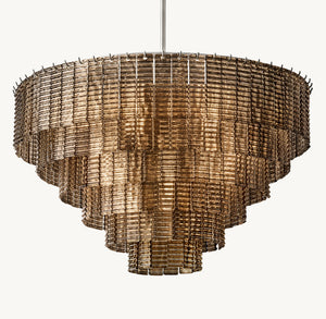 SIRENE SMOKE GLASS ROUND CHANDELIER 41"