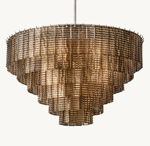 SIRENE SMOKE GLASS ROUND CHANDELIER 41"