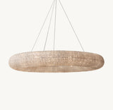CRYSTAL HALO CLEAR ROUND LED CHANDELIER 59"